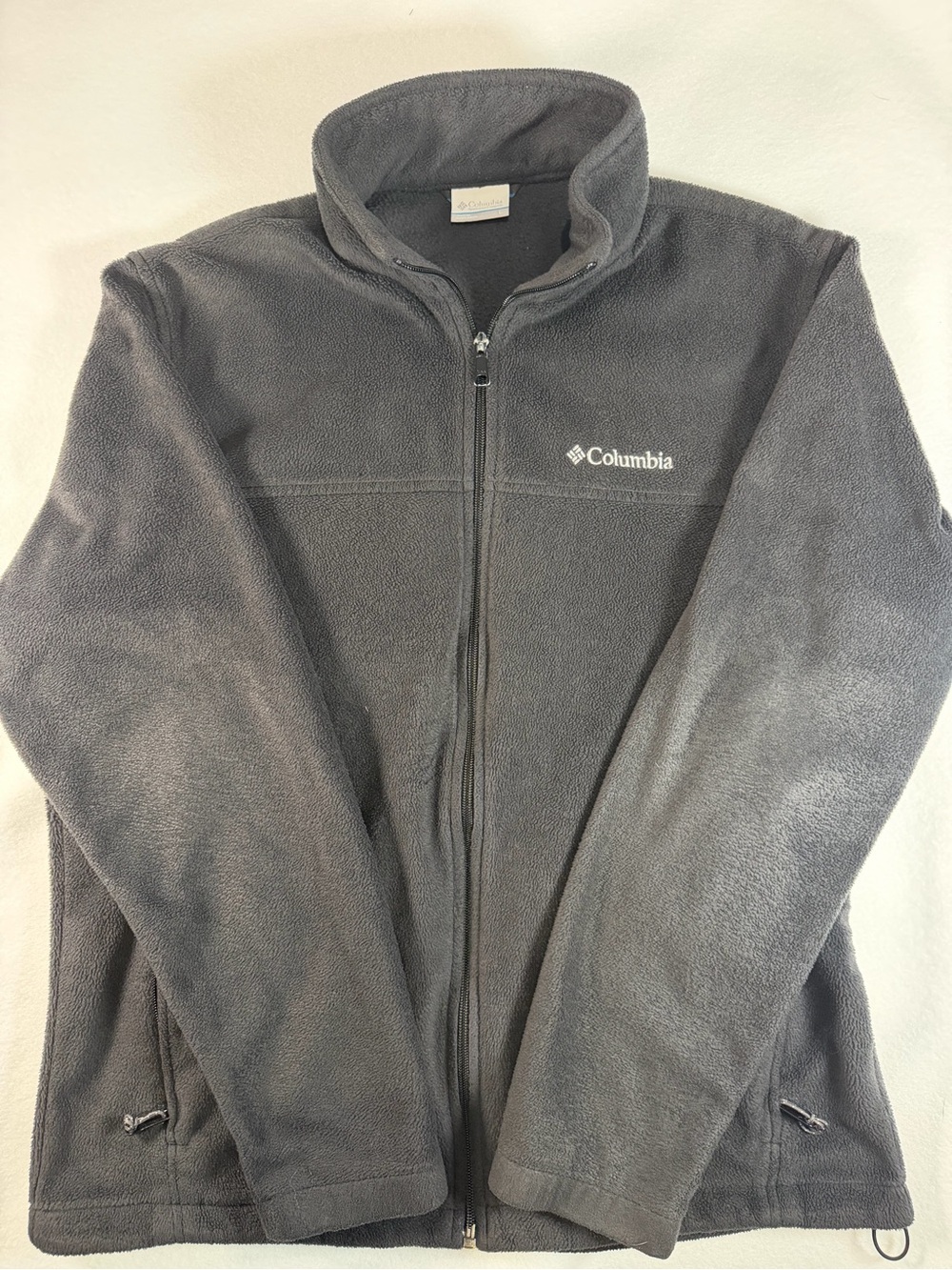 Columbia Men’s Gray Full-Zip Lightweight Fleece Jacket